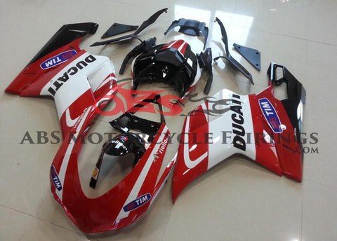 Ducati 1098 (2007-2012) Red, White & Black Tim Fairings at KingsMotorcycleFairings.com