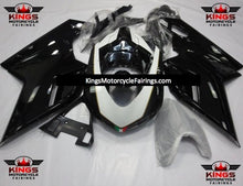 Ducati 1198 (2007-2012) Black, White & Gold Fairings at KingsMotorcycleFairings.com