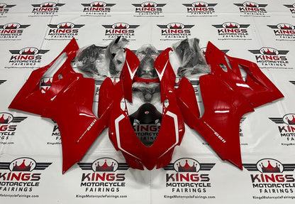 Ducati 1199 (2011-2014) Red & White Fairings at KingsMotorcycleFairings.com