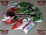White, Red and Green Fairing Kit for a 2011, 2012, 2013 & 2014 Ducati 1199 motorcycle at Kings Motorcycle Fairings