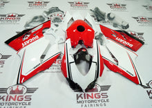 Ducati 1199 Fairings (2011-2014) White, Red, Black Stripe at KingsMotorcycleFairings.com