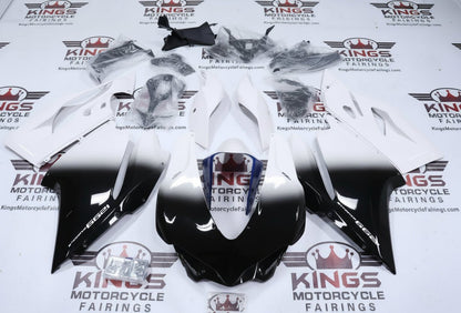 Ducati 1299 Panigale Fairing Kits (2015-2020) Black, White Fade from KingsMotorcycleFairings.com