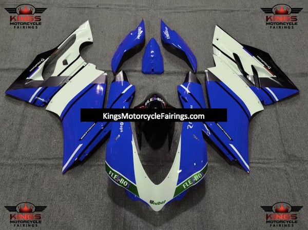 Ducati 1299 Panigale Fairings (2015-2020) Blue, White, Black at KingsMotorcycleFairings.com 