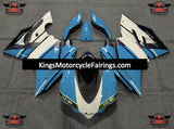 Ducati 1299 Panigale Fairings (2015-2020) Light Blue, White, Black at KingsMotorcycleFairings.com 
