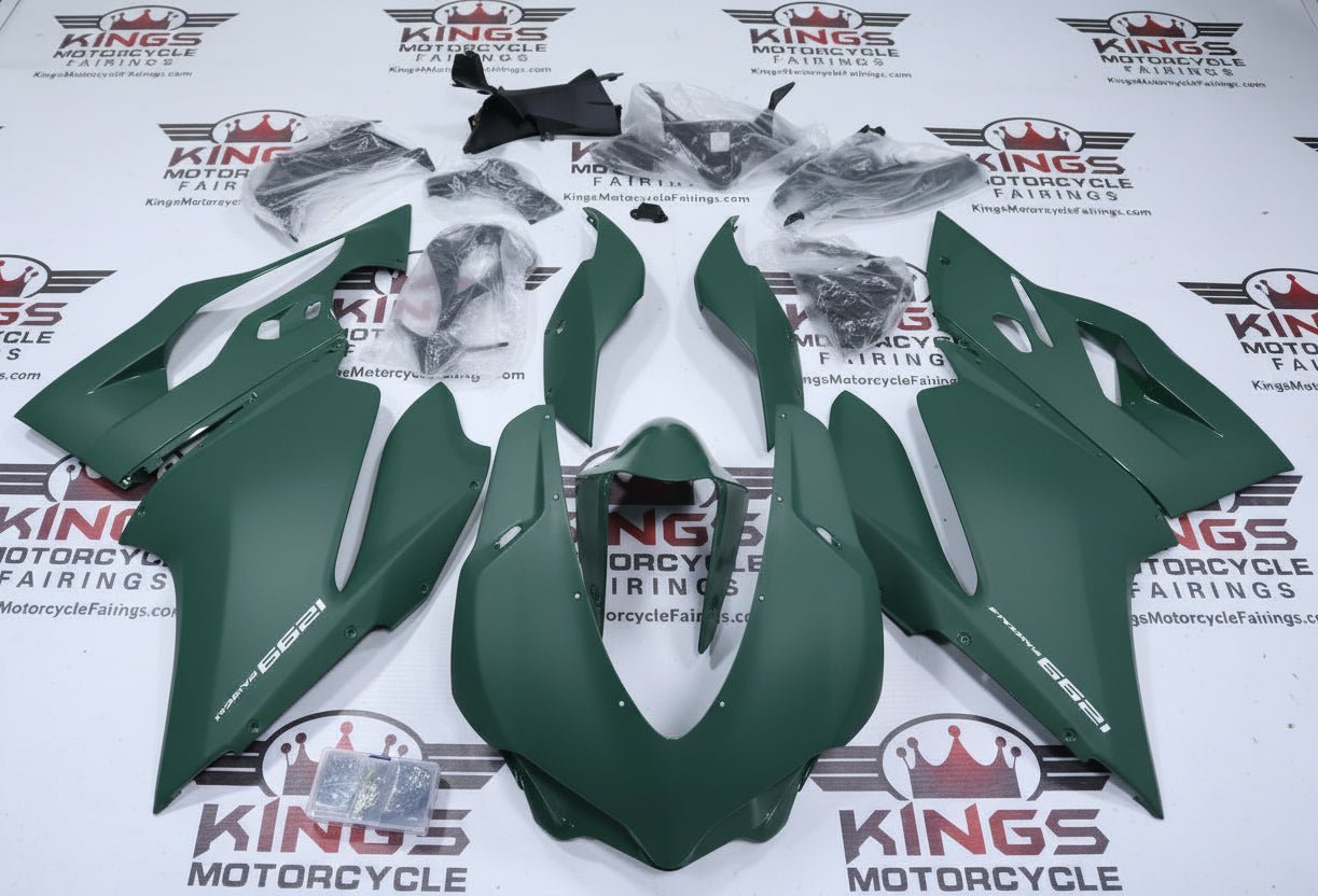 Ducati 1299 Panigale Fairings (2015-2020) Matte Green from KingsMotorcycleFairings.com