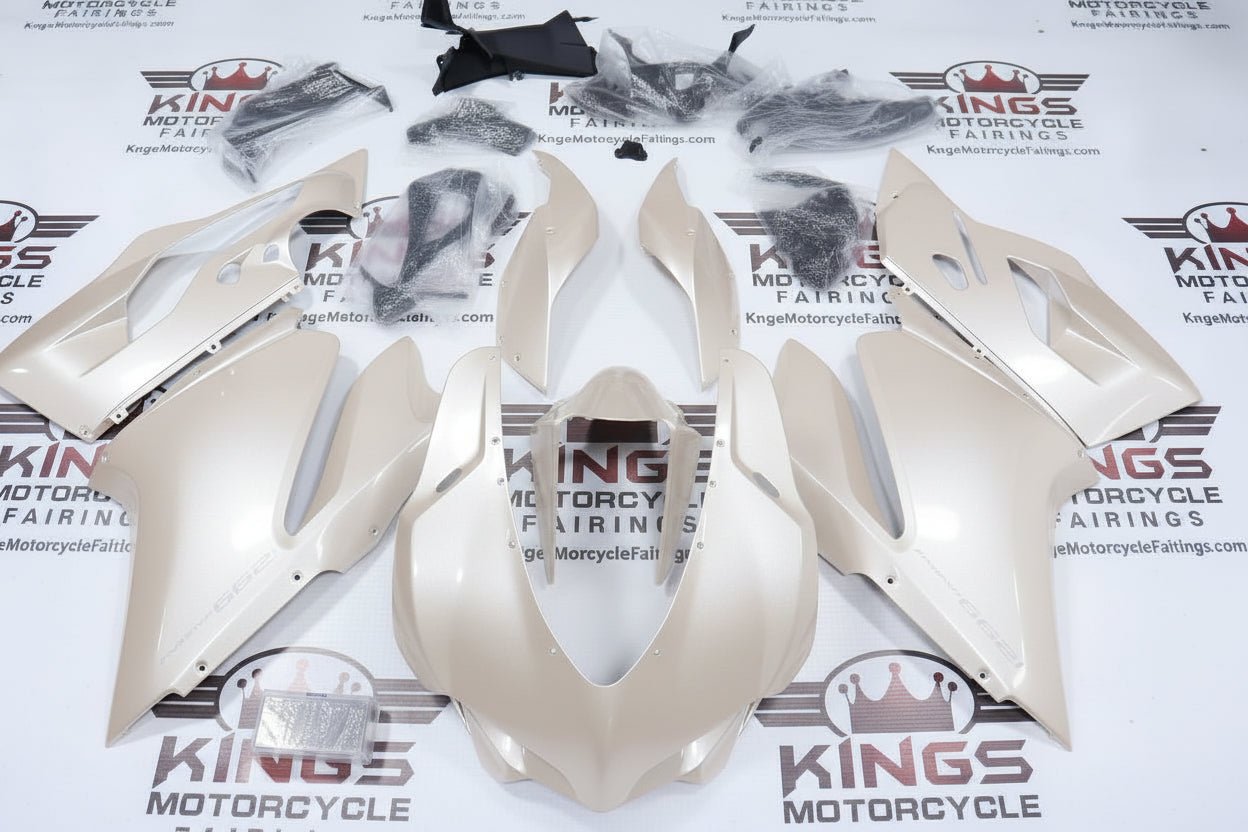 Ducati 1299 Panigale Fairings (2015-2020) Pearlescent White from KingsMotorcycleFairings.com