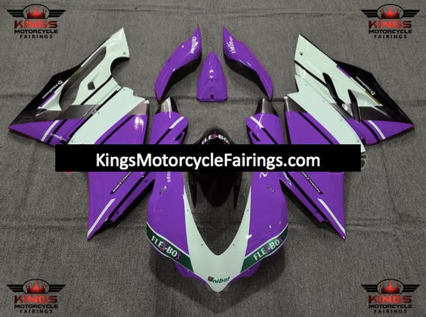 Ducati 1299 Panigale Fairings (2015-2020) Purple, White, Black at KingsMotorcycleFairings.com