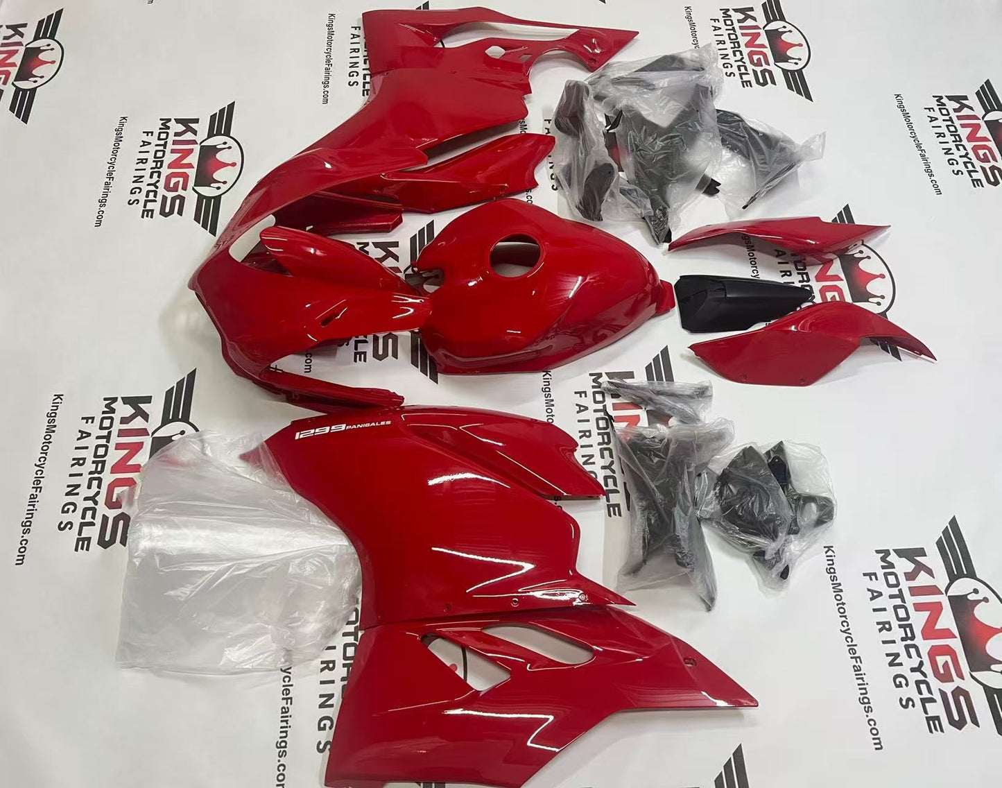 Ducati 1299 Panigale Fairings (2015-2020) Red Gloss from KingsMotorcycleFairings.com