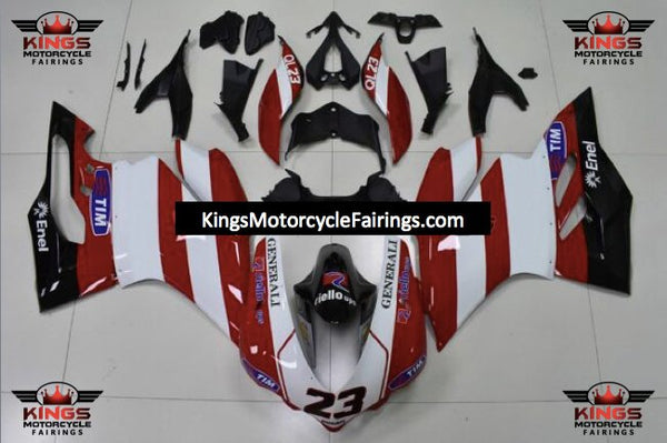 Ducati 1299 Panigale Fairings (2015-2020) Red, White, Black Generali at KingsMotorcycleFairings.com 