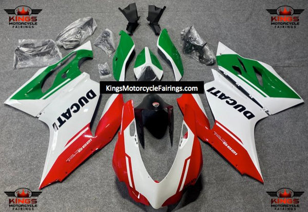 Ducati 1299 Panigale Fairings (2015-2020) White, Red, Green at KingsMotorcycleFairings.com