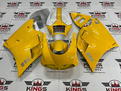 Ducati 748 (1994-2003) Dark Yellow & White Fairings at KingsMotorcycleFairings.com