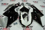 Ducati 848 (2007-2014) Black, White & Gold Fairings at KingsMotorcycleFairings.com