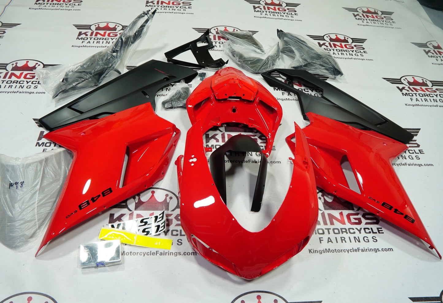 Ducati 848 Fairings (2007-2014) Red, Matte Black from KingsMotorcycleFairings.com