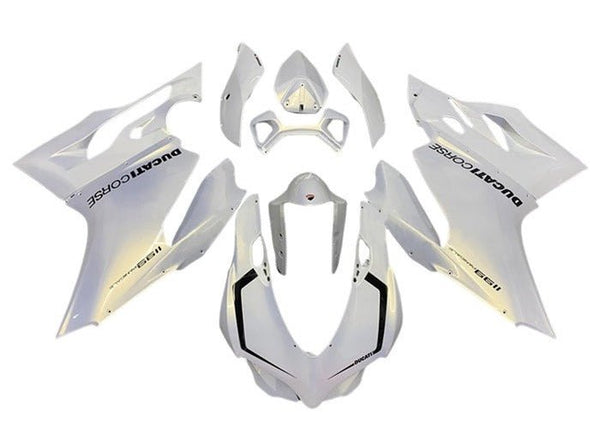 Ducati 899 Fairings (2011-2014) All Pearl White at KingsMotorcycleFairings.com