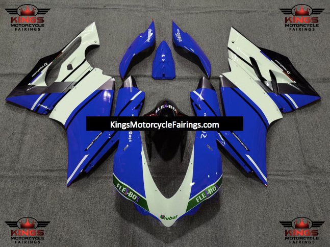 Ducati 959 Fairings (2015-2020) Blue, White, Black at KingsMotorcycleFairings.com 