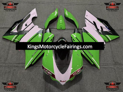 Ducati 959 Fairings (2015-2020) Green Pink, Black at KingsMotorcycleFairings.com 