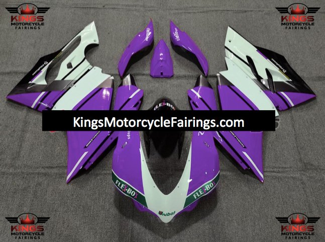 Ducati 959 Fairings (2015-2020) Purple, White, Black at KingsMotorcycleFairings.com