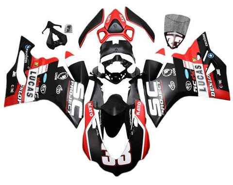 Ducati 959 Panigale Fairings (2015-2020) Matte Black, Red, White at KingsMotorcycleFairings.com