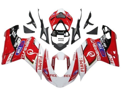 Ducati 959 Panigale Fairings (2015-2020) Red, White FIAMM at KingsMotorcycleFairings.com