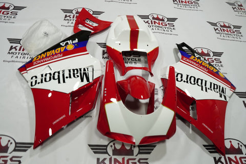 Ducati 998 (2002-2003) Red, White Marlboro Fairings at KingsMotorcycleFairings.com