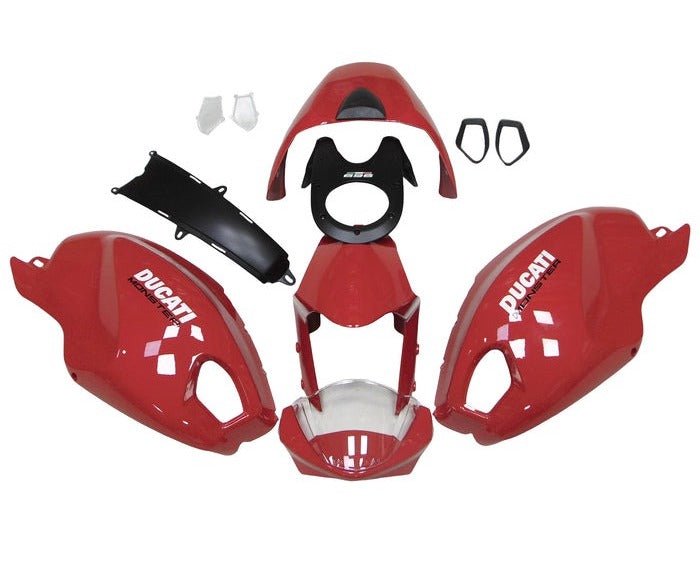 Ducati Monster 696, 796, 1100 Fairing set (2008-2016) Gloss Red at KingsMotorcycleFairings.com