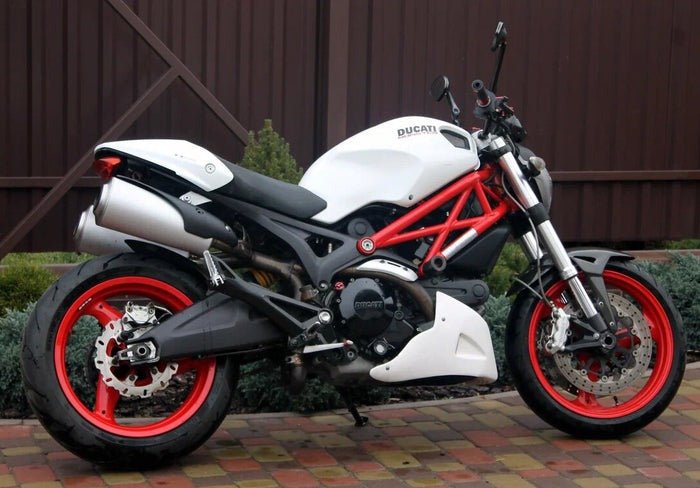 Ducati Monster 696, 796, 1100 Fairing set (2008-2016) White Original at KingsMotorcycleFairings.com