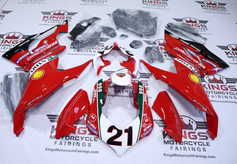 Ducati Panigale V2 Fairings (2020-2022) Red, White Performance at KingsMotorcycleFairings.com