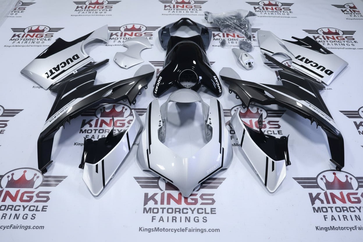 Ducati Panigale V4S Fairings (2018-2019) Silver, Dark Gray, Black, Nardo Gray from KingsMotorcycleFairings.com