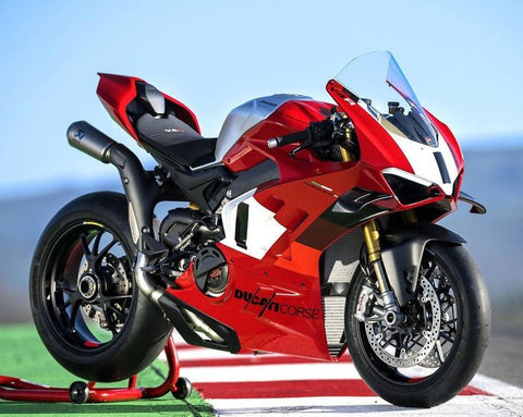 Ducati Panigale V4S Fairings (2022-2024) Red, Silver, White, Black at KingsMotorcycleFairings.com