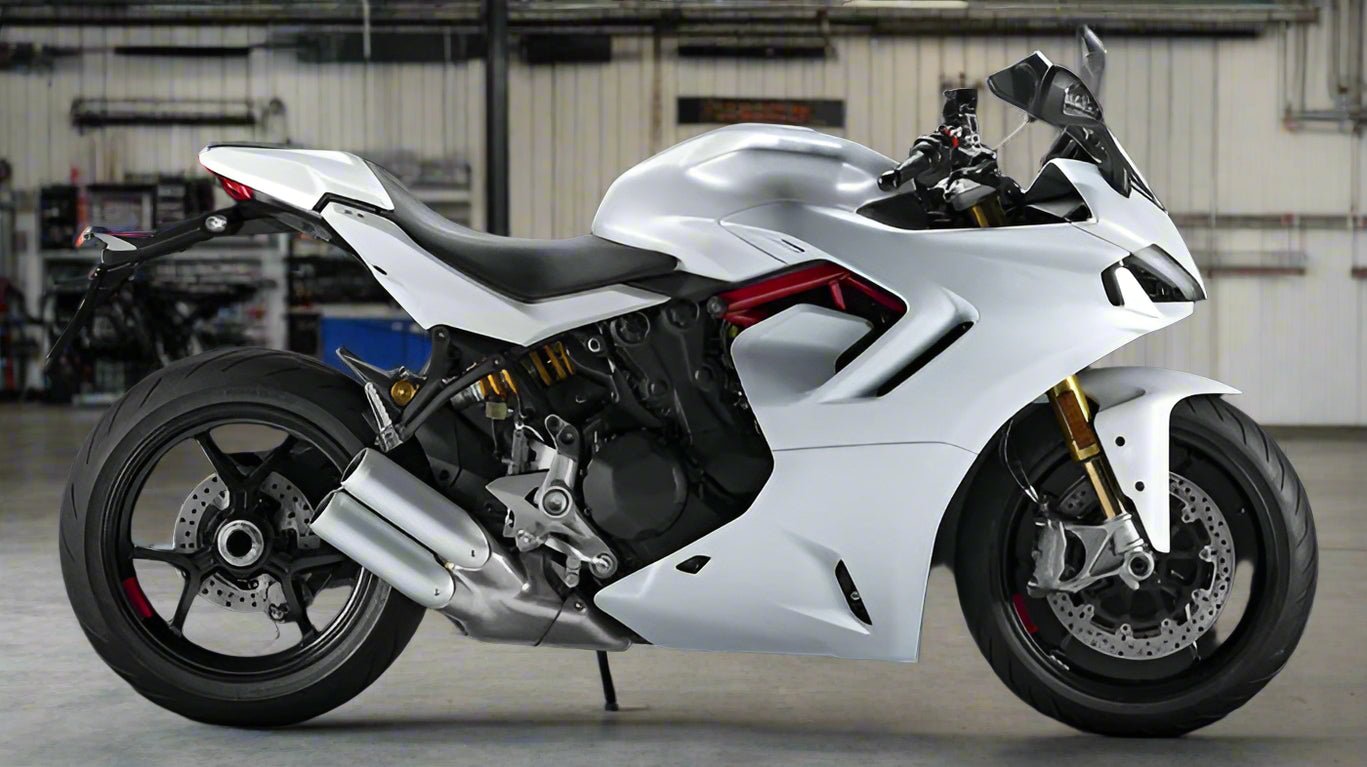 Ducati Supersport 950S Fairings (2021-2024) All Pearl White from KingsMotorcycleFairings.com