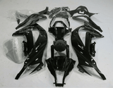 FAIRING KIT FOR A KAWASAKI NINJA ZX10R (2011-2015) ALL GLOSS BLACK at KingsMotorcycleFairings.com