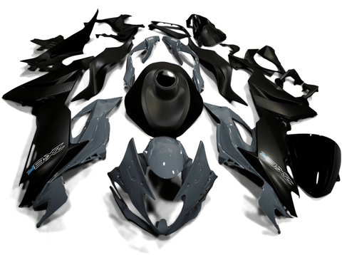 KAWASAKI NINJA ZX6R 636 Fairings (2019-2023) Matte Black, Nardo Gray from KingsMotorcycleFairings.com
