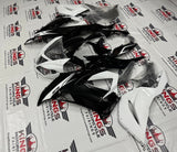 FAIRINGS FOR KAWASAKI ZX6R 636 (2013-2018) BLACK, WHITE at KingsMotorcycleFairings.com