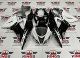 FAIRINGS FOR KAWASAKI ZX6R 636 (2013-2018) BLACK, WHITE at KingsMotorcycleFairings.com