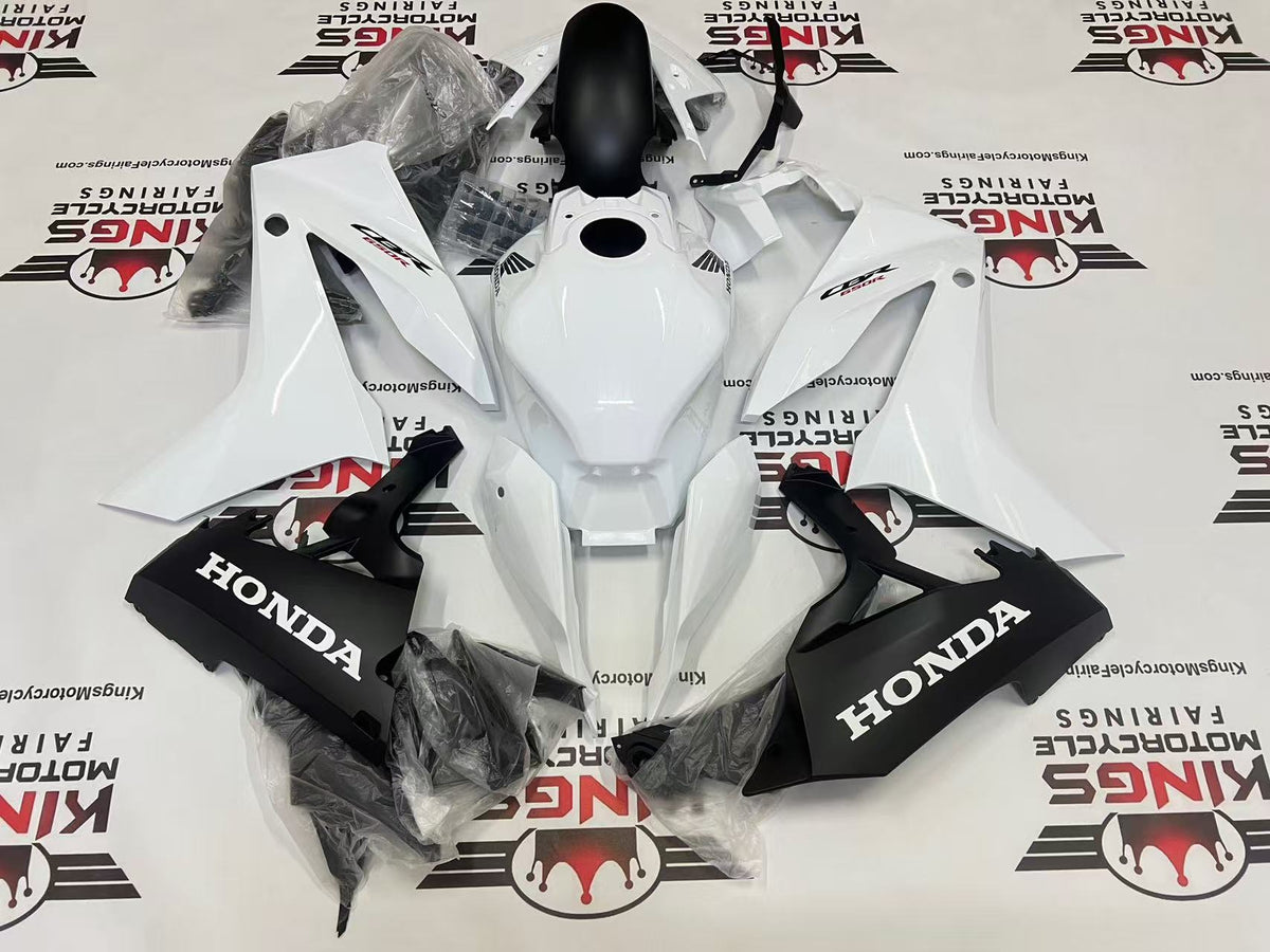 Fairing Kit for Honda CBR650R (2024-2025) Pearl White, Matte Black at KingsMotorcycleFairings.com