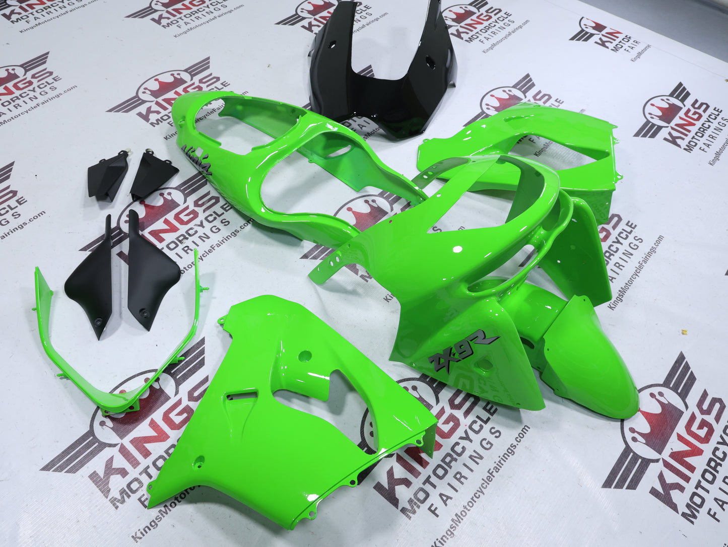 Fairing Kit for a Kawasaki ZX-9R (1998-1999) Lime Green at KingsMotorcycleFairings.com