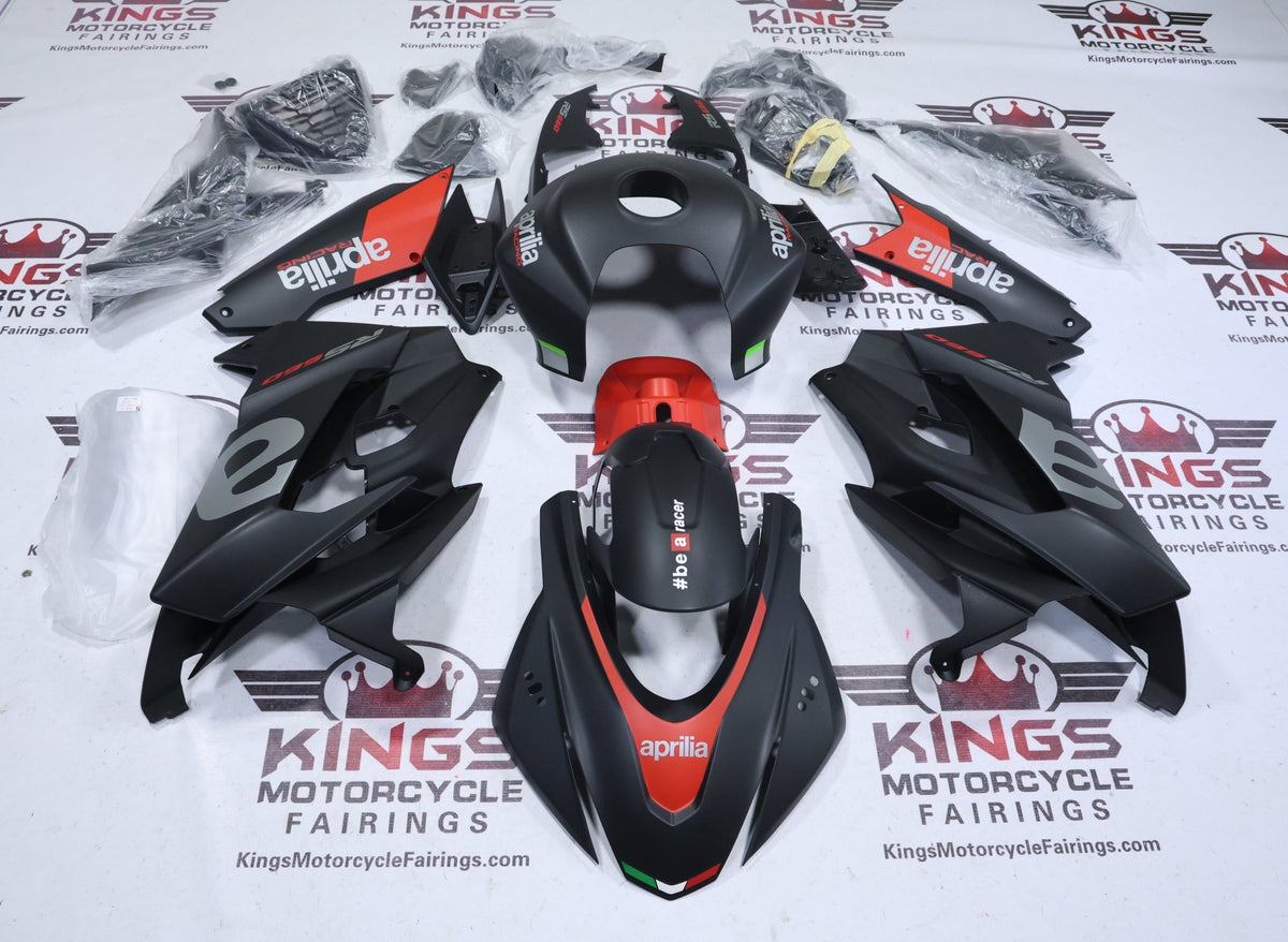 Fairing Set for Aprilia RS660 (2020-2024) Flat Black, Silver, Red from KingsMotorcycleFairings.com