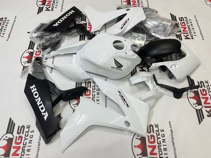 Fairing Set for Honda CBR650R (2024-2025) Pearl White, Matte Black at KingsMotorcycleFairings.com