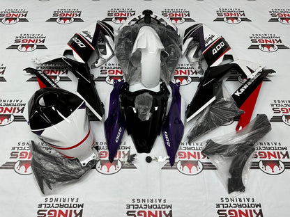 Fairing Set for Kawasaki Ninja 400 (2018-2023) White, Black, Red, Purple from KingsMotorcycleFairings.com