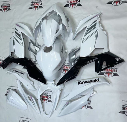 Fairing Kit for Kawasaki Ninja 400 (2018-2023) White, Black, Silver from KingsMotorcycleFairings.com