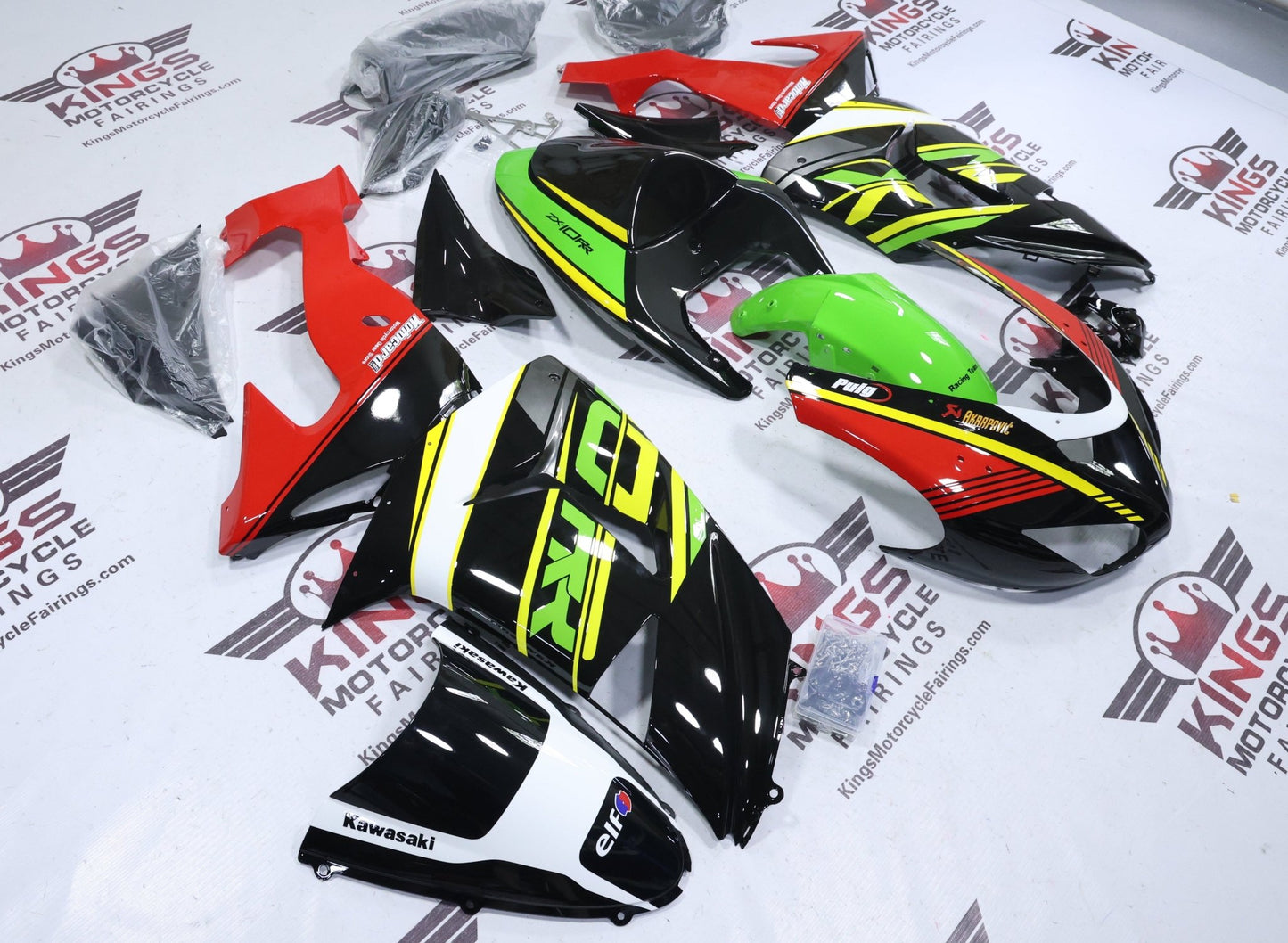 Fairing Kit for Kawasaki ZX10R (2006-2007) Black, Red, Green, Yellow from KingsMotorcycleFairings.com