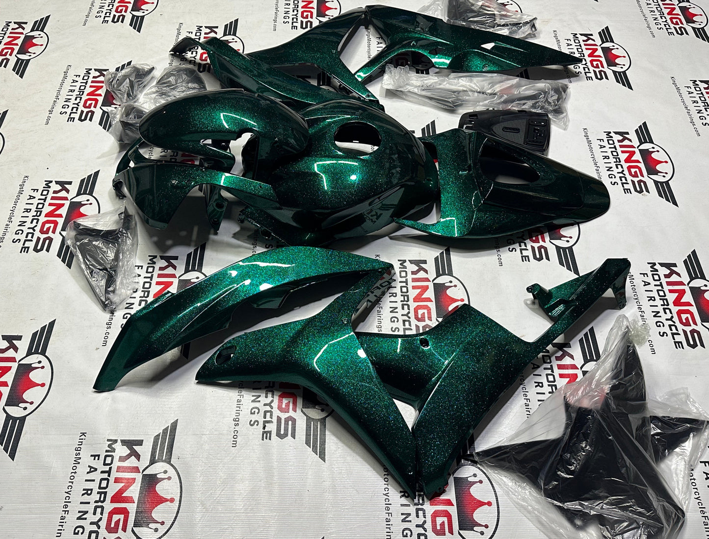 Fairing Set Honda CBR600RR (2007-2008) Green Metallic Pearl Flake at KingsMotorcycleFairings.com