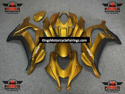 Fairing Set for a Kawasaki Ninja ZX10R (2016-2020) Gold at KingsMotorcycleFairings.com