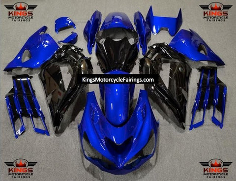 Fairing kit for a Kawasaki Ninja ZX14R (2012-2021) Blue & Black at KingsMotorcycleFairings.com