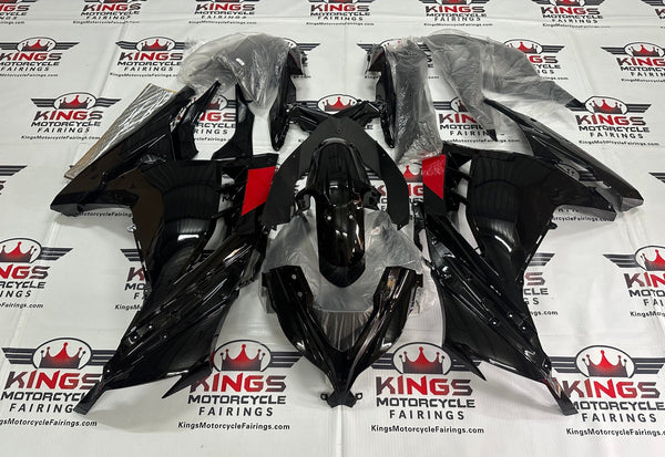 Kawasaki Ninja 300 Fairings (2013-2024) Black, Red at KingsMotorcycleFairings.com