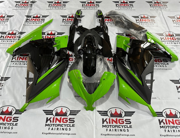 Fairings for Kawasaki Ninja 300 (2013-2024) Green, Black at KingsMotorcycleFairings.com