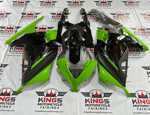 Fairings for Kawasaki Ninja 300 (2013-2024) Green, Black at KingsMotorcycleFairings.com