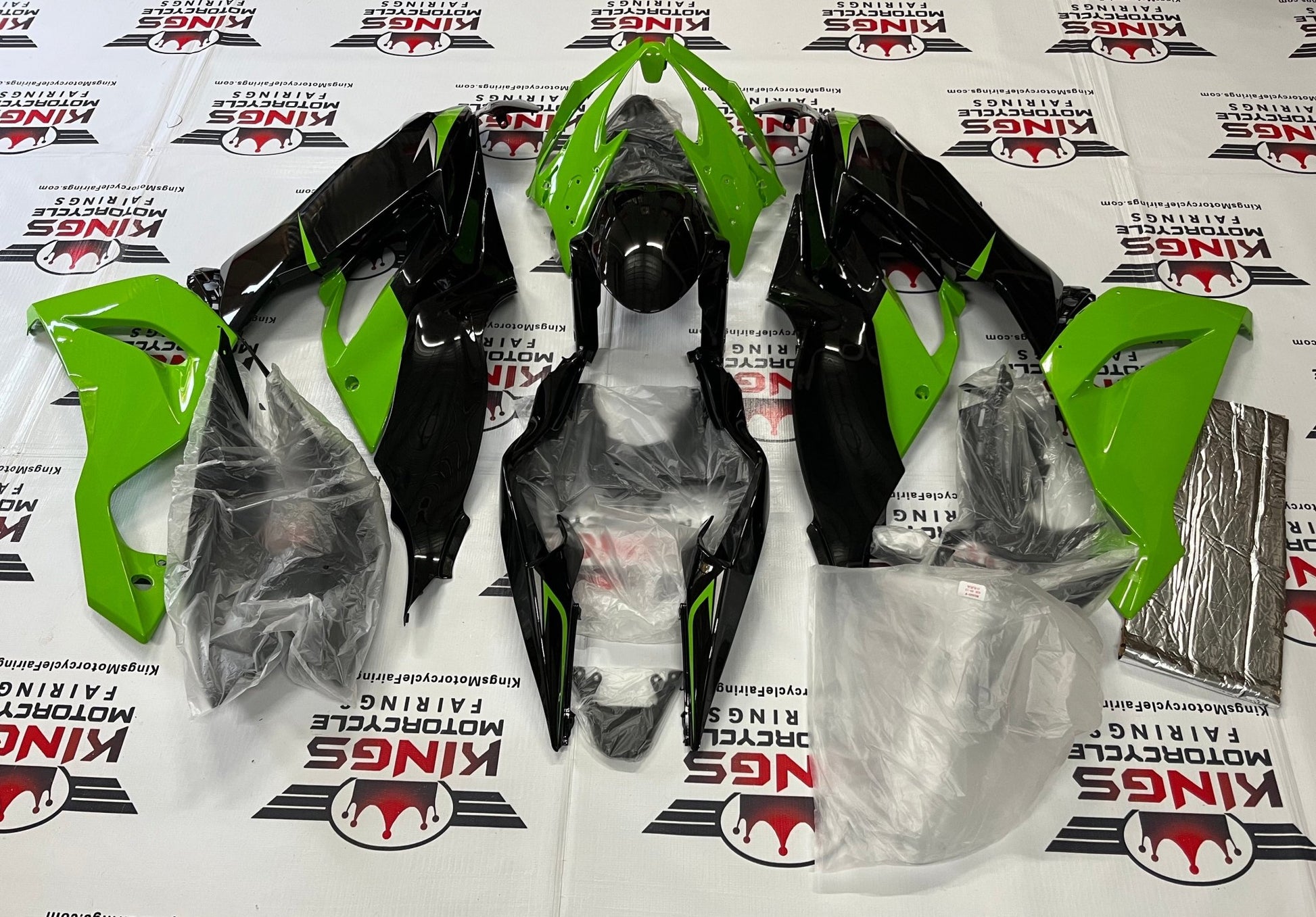 Kawasaki Ninja ZX6R 636 Fairings (2019-2023) Black, Green at KingsMotorcycleFairings.com