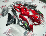 Kawasaki Ninja ZX6R 636 Fairings (2019-2023) Candy Red, Matte Black, Shark Teeth at KingsMotorcycleFairings.com