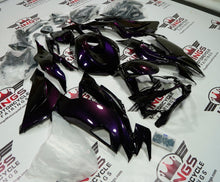 Fairing kit for a Kawasaki Ninja ZX6R 636 (2019-2023) Dark Purple, Orange Chameleon at KingsMotorcycleFairings.com 
